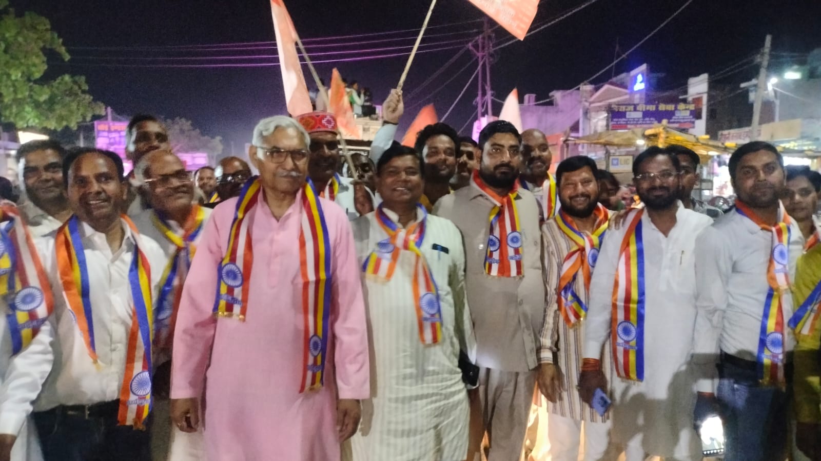 सम्राट अशोक मौर्य की जयंती पर कस्बे में निकाली गई शोभा यात्रा 